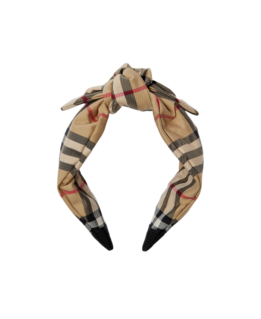 BURBERRY BURBERRY KIDS CHECKED KNOT-DETAILED HEADBAND
