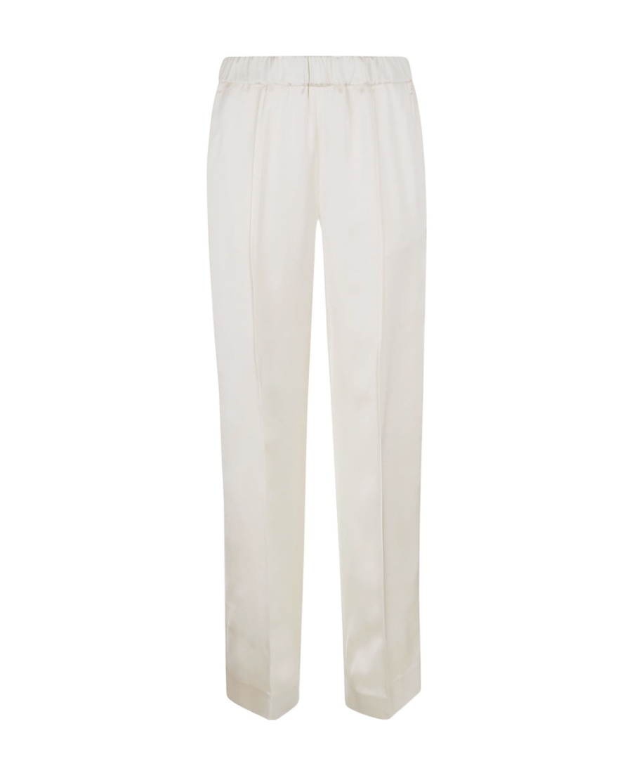 Jil Sander Elasticated Straight-leg Trousers In White