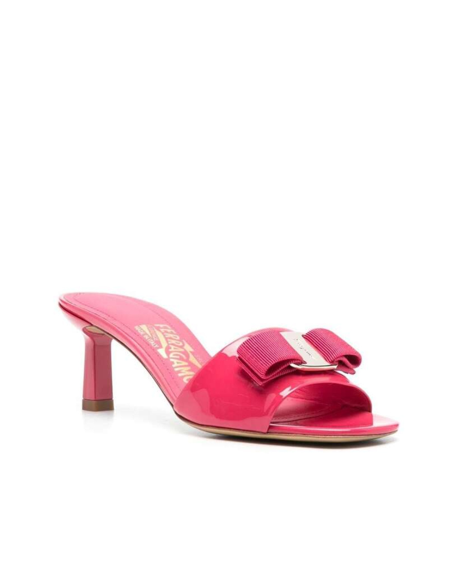 Ferragamo Viva Bow 60mm Mules In Red