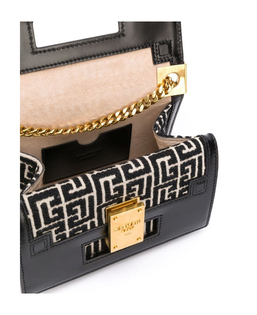 Balmain Small 1945 Shoulder Bag In Black
