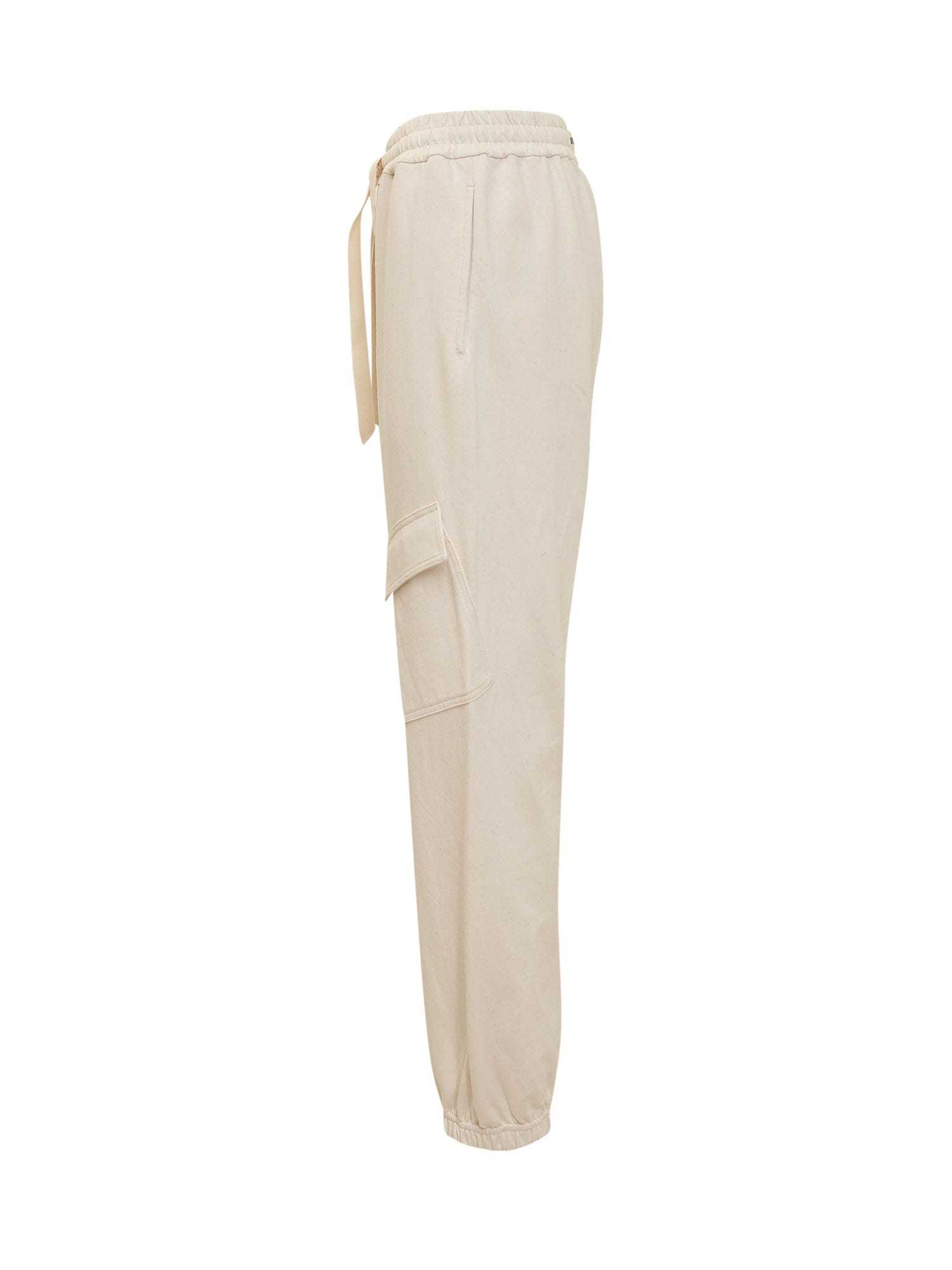 Jil Sander Drawstring-waist Cotton Track Pants In Nude
