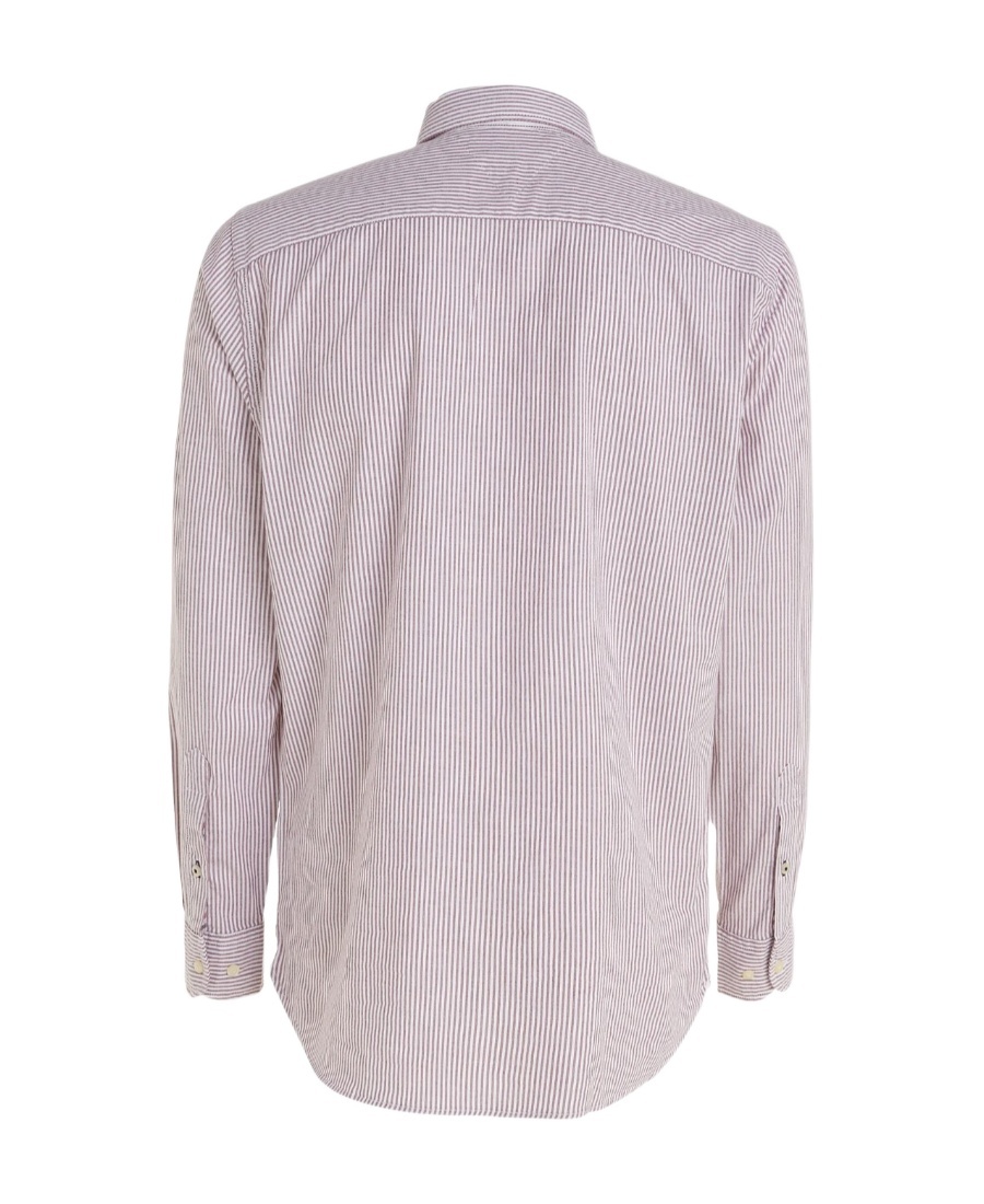 Shop Tommy Hilfiger Lapel Long-sleeved Shirt In Gray