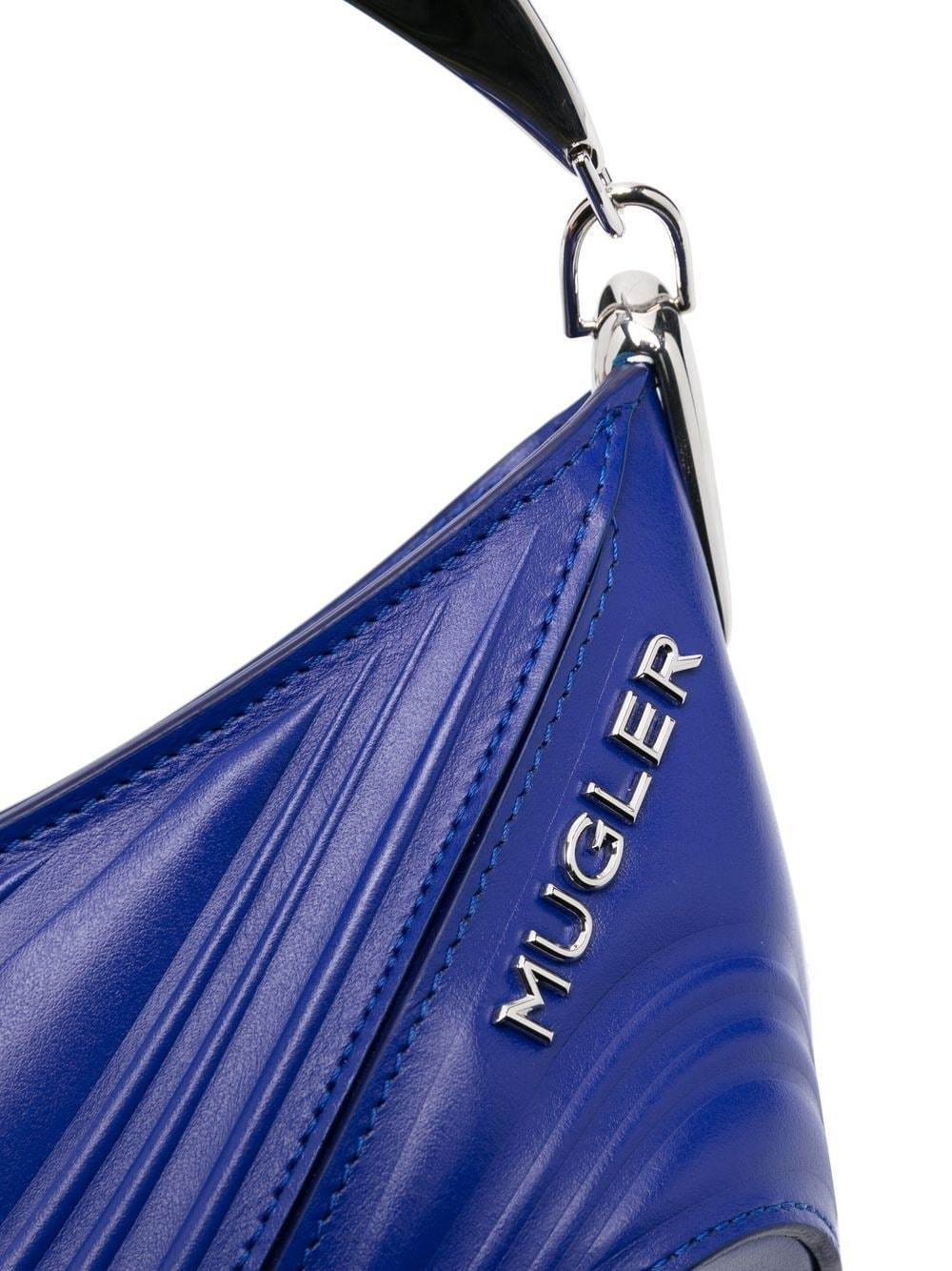 MUGLER SMALL SPIRAL CURVE 01 EMBOSSED TOTE BAG