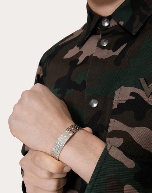 Valentino Cuff Toile Iconographe In Gray