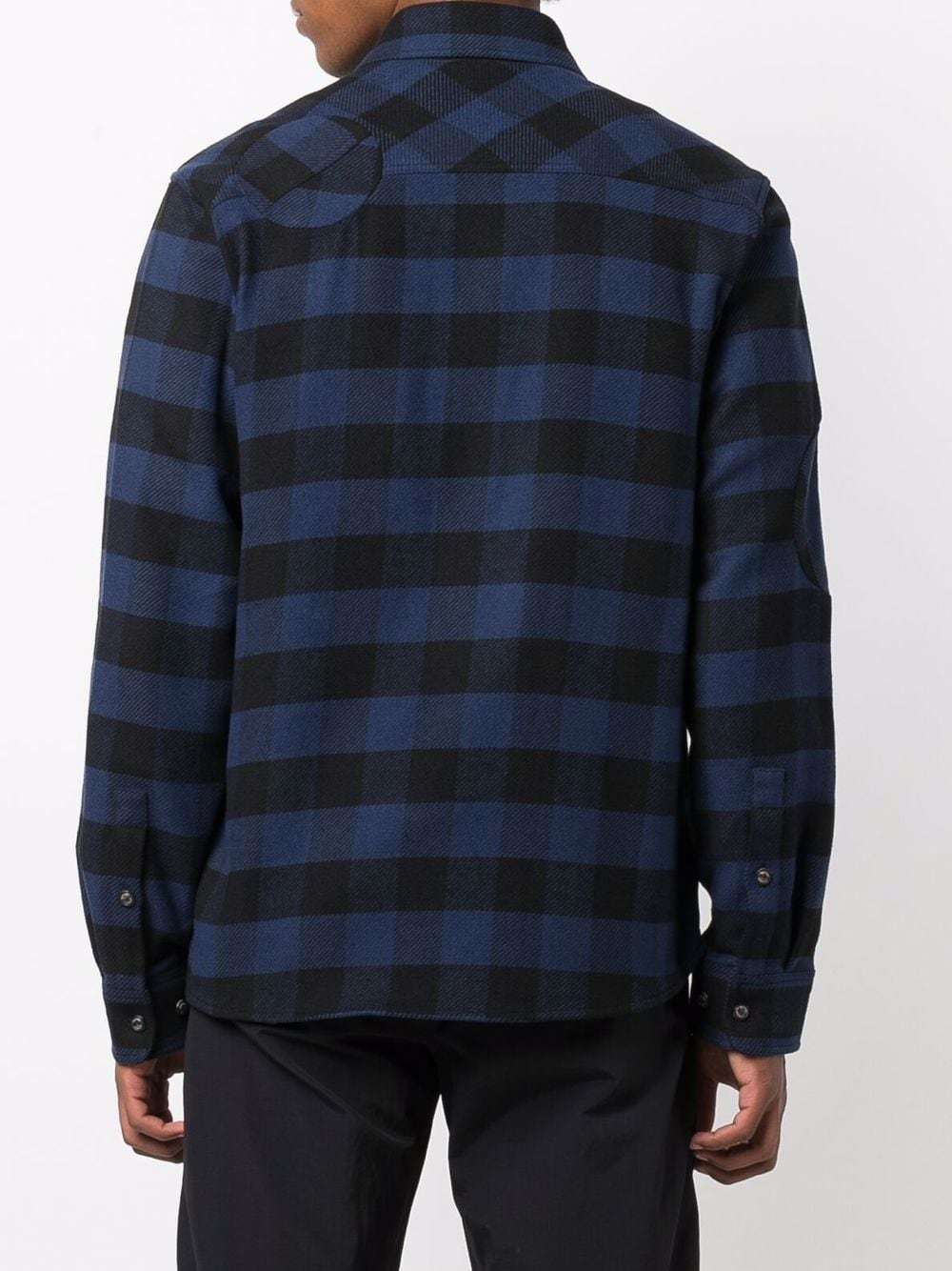 Off-white Patch-embellished Check Shirt In Black