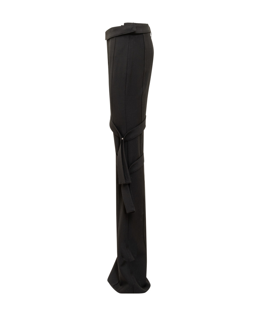 Ambush Strap-detail Flared Trousers In Black