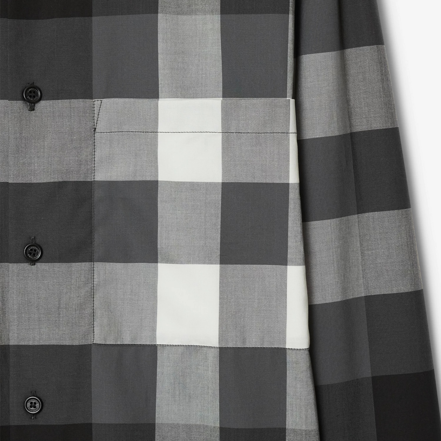 Burberry Somerton Shirt In Black White And Red In Black