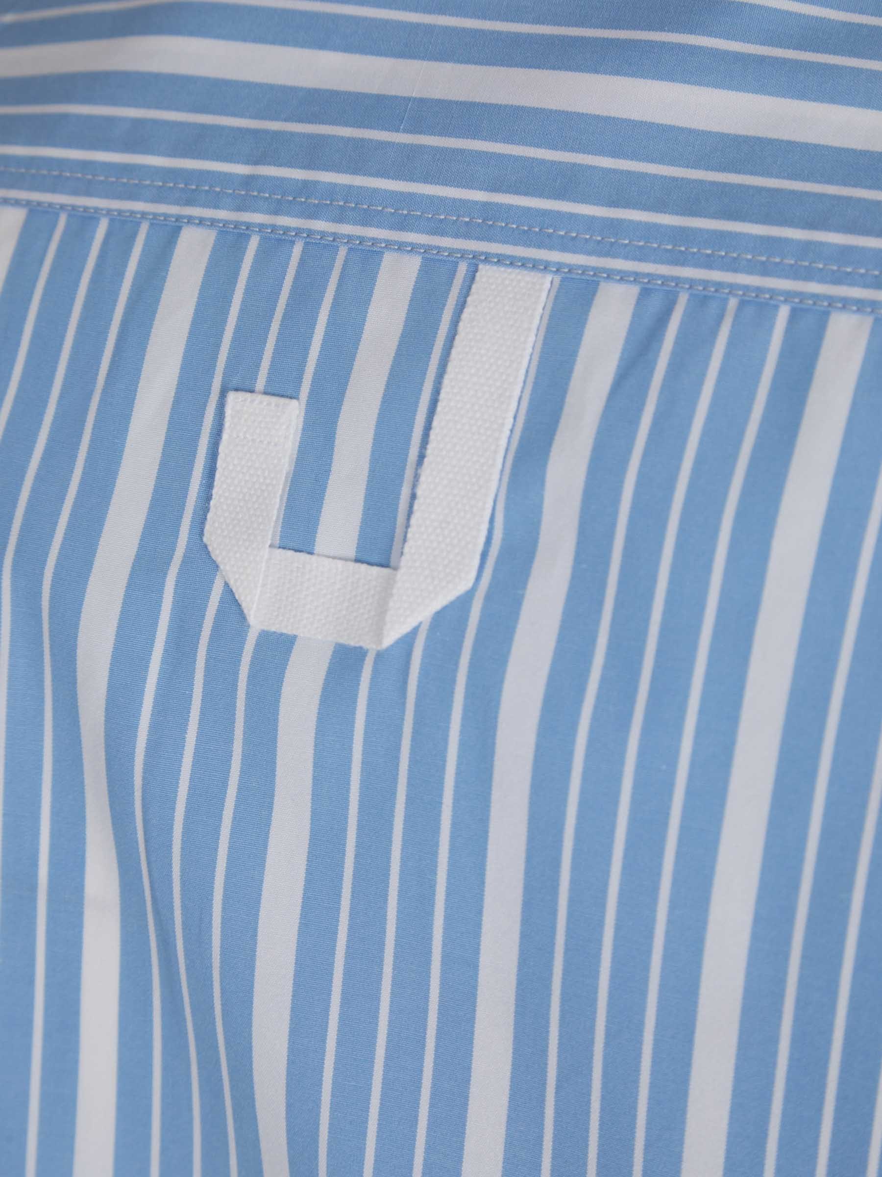 Jacquemus Boulanger Striped Long-sleeved Shirt In Blue