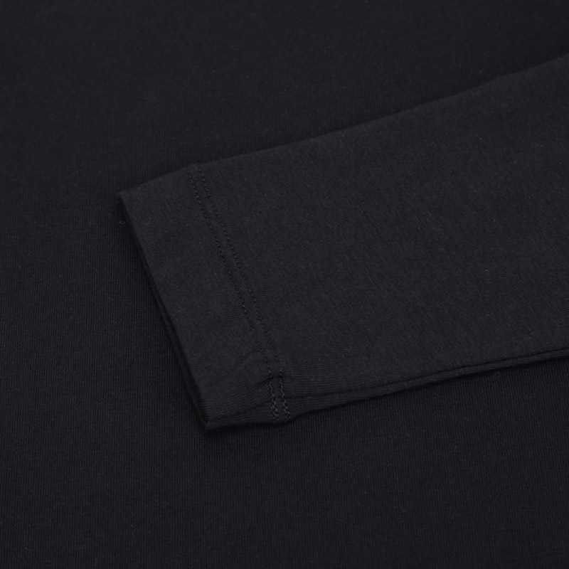 Emporio Armani Long-sleeved Polo Shirt In Black