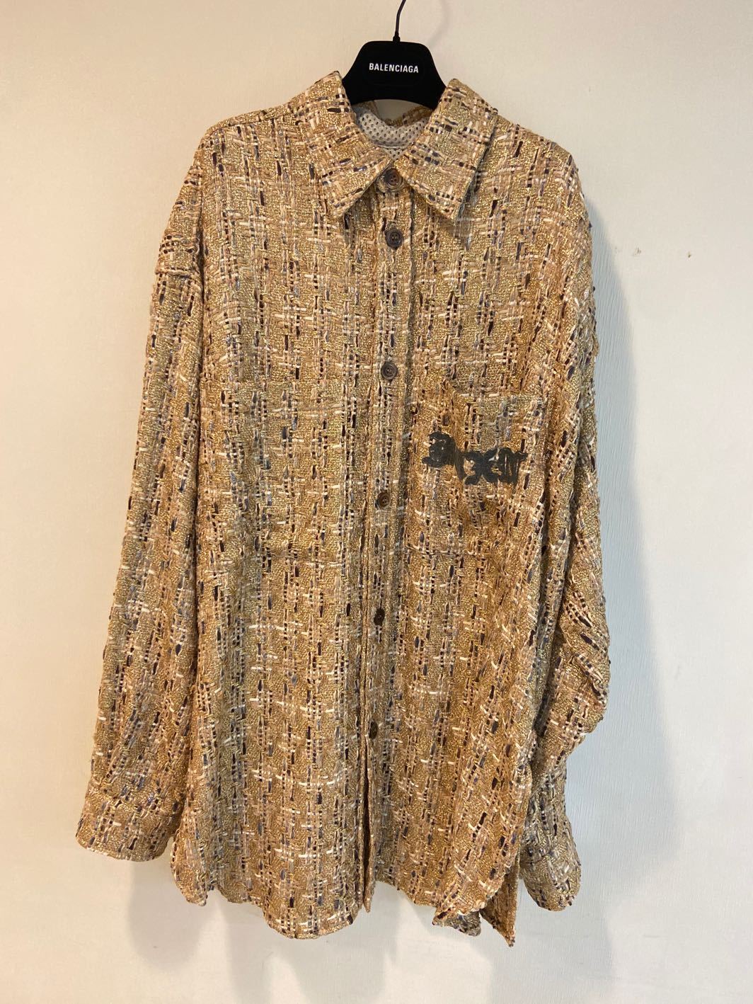 FAITH CONNEXION TWEED PLAID SHIRT 