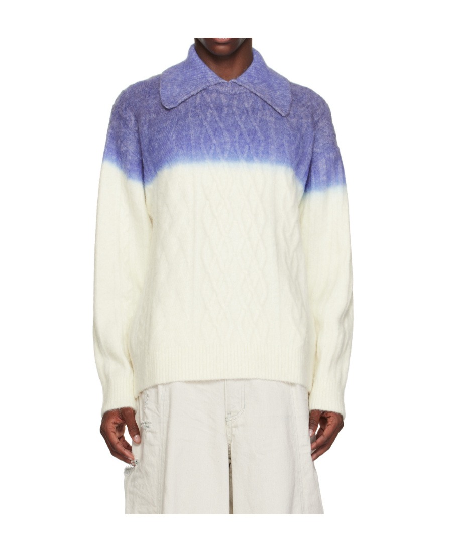 Ader Error Gradual Knitted Sweater In White