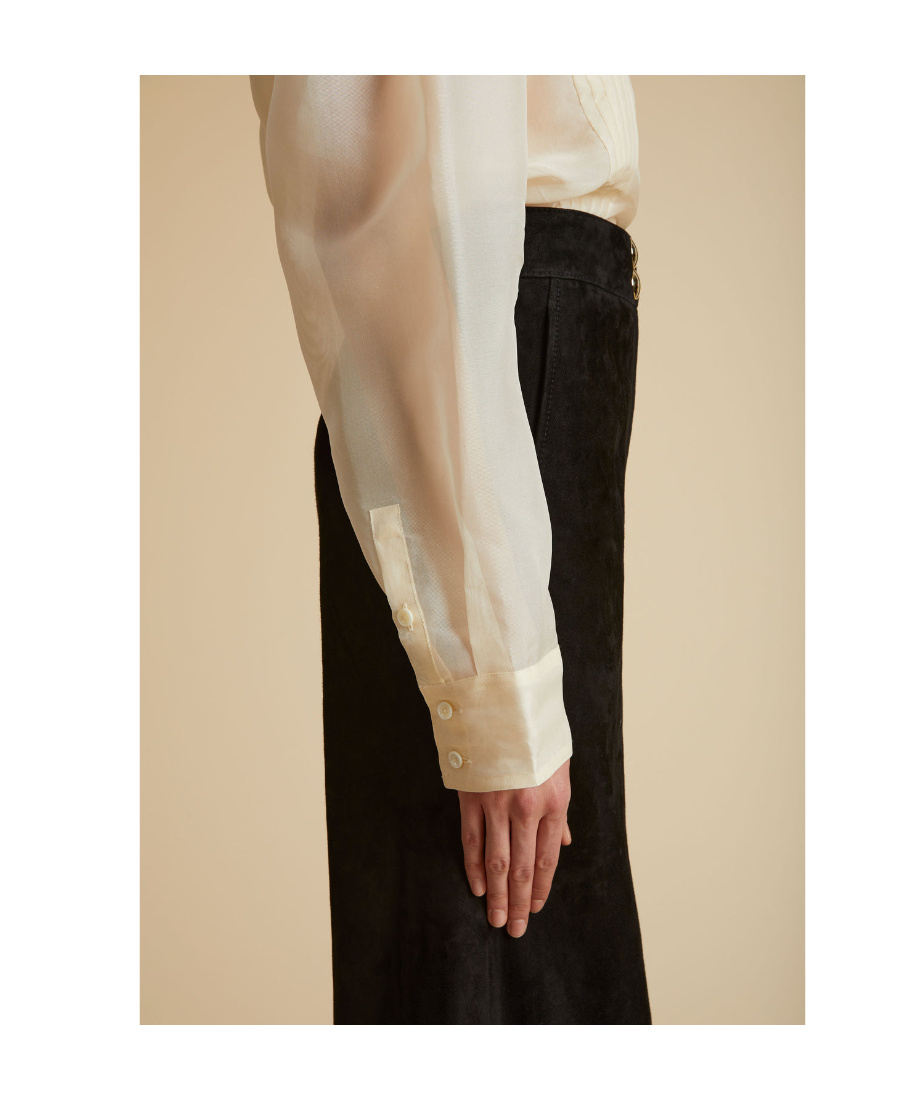 Khaite The Nori Silk Shirt In White