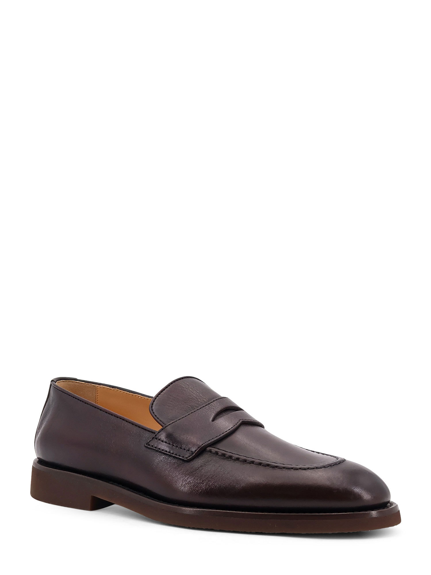 Brunello Cucinelli Round Toe Loafers In Blue