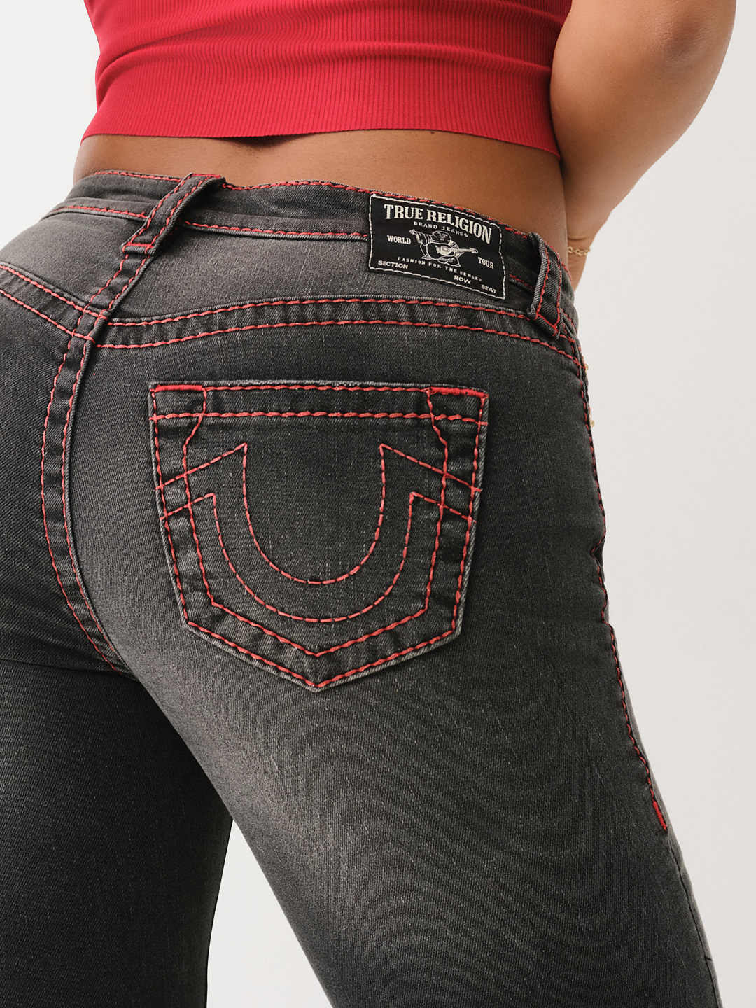 True Religion Becca Lurex Big T Bootcut Jean In Black