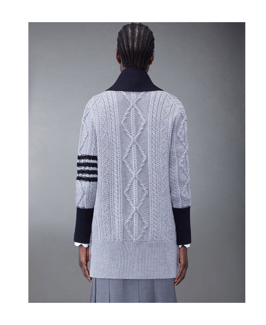 Thom Browne Signature 4-bar Stripe Cardigan In Multicolor