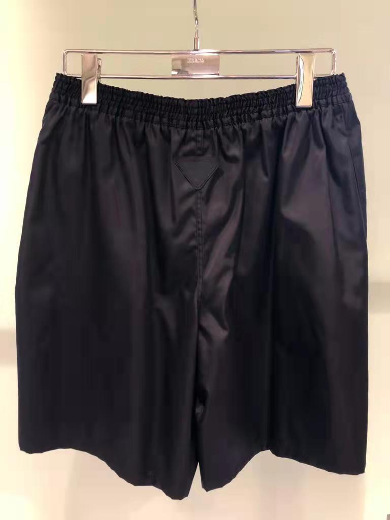Prada Re-nylon Elasticated Waist Bermuda Shorts In Black