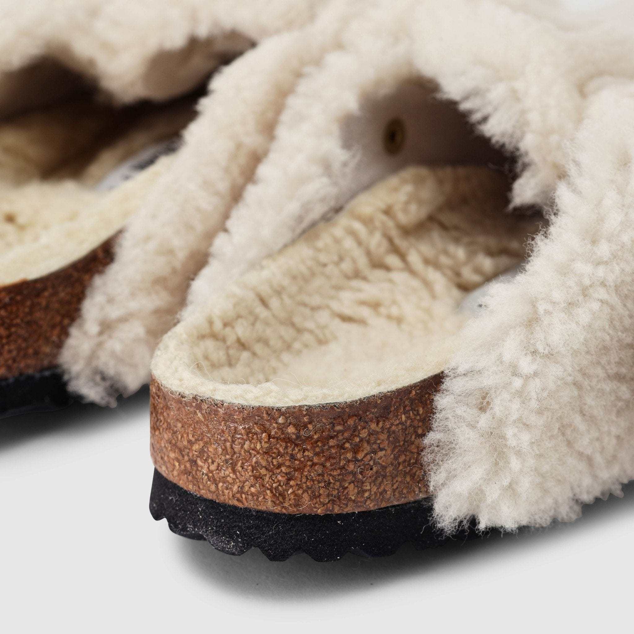 Shop Birkenstock Boston Buckled Platform Slides In Nude