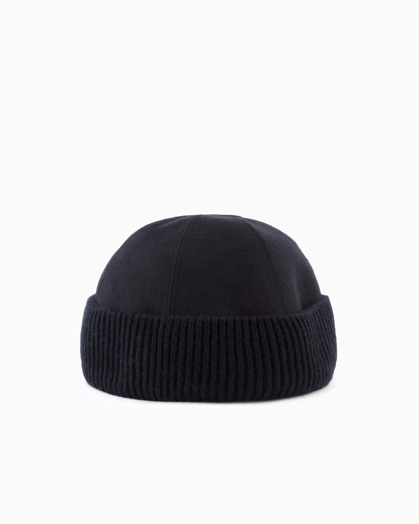 Giorgio Armani Wool And Cashmere Beanie Hat In Black