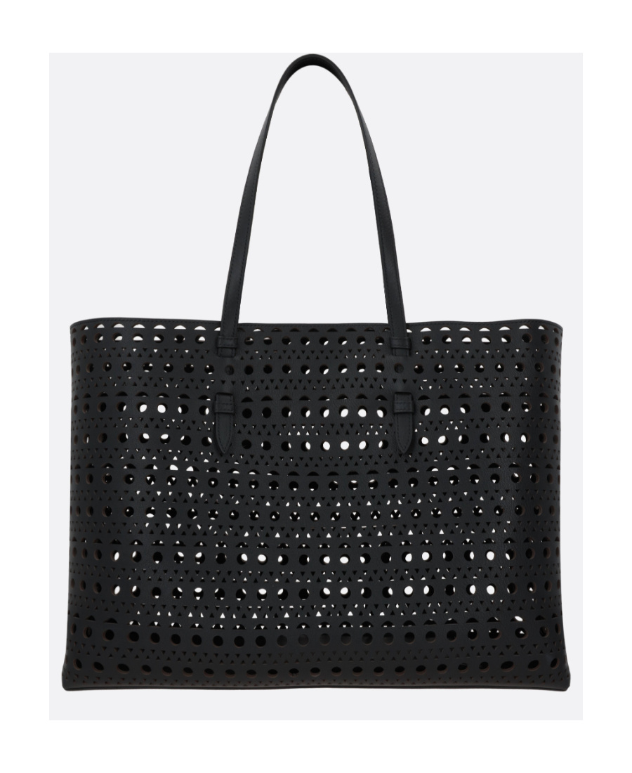 Alaïa Cut-out Leather Tote Bag In Black