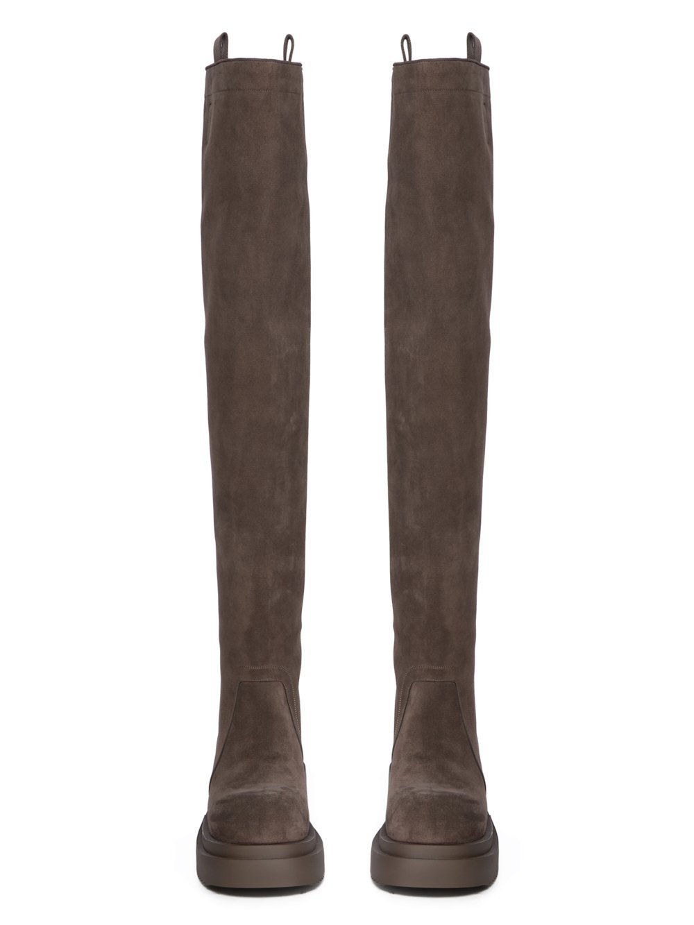 Rick Owens Bogun Boots In Gray
