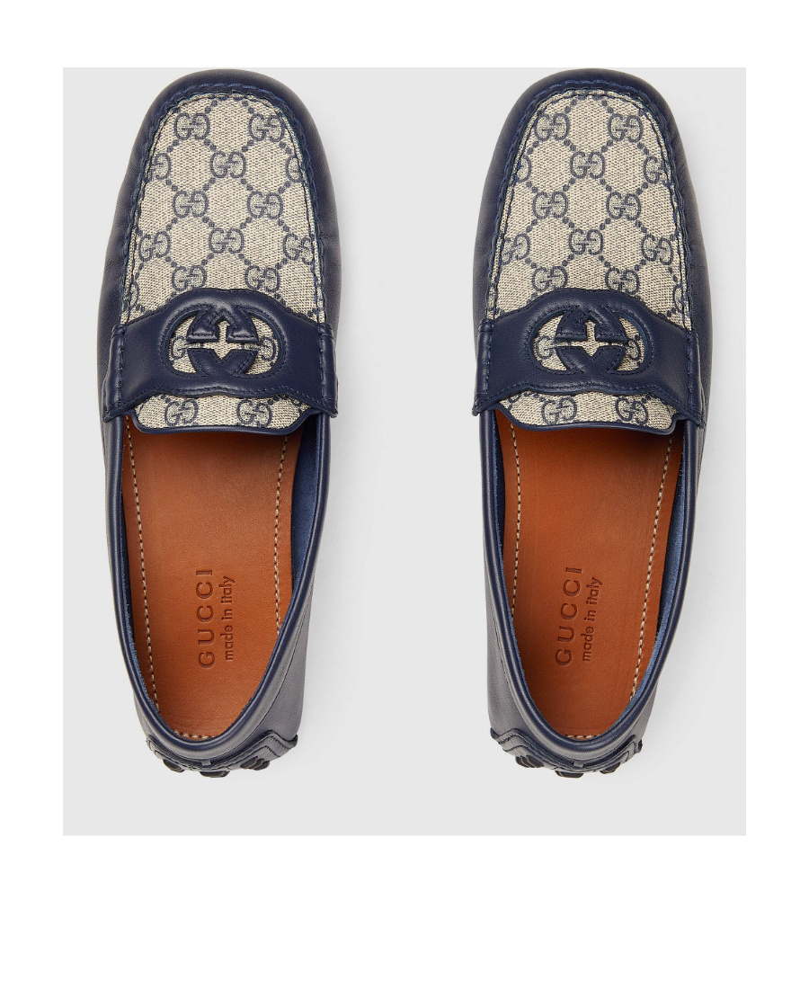 Gucci Interlocking G Driver Loafers In Black