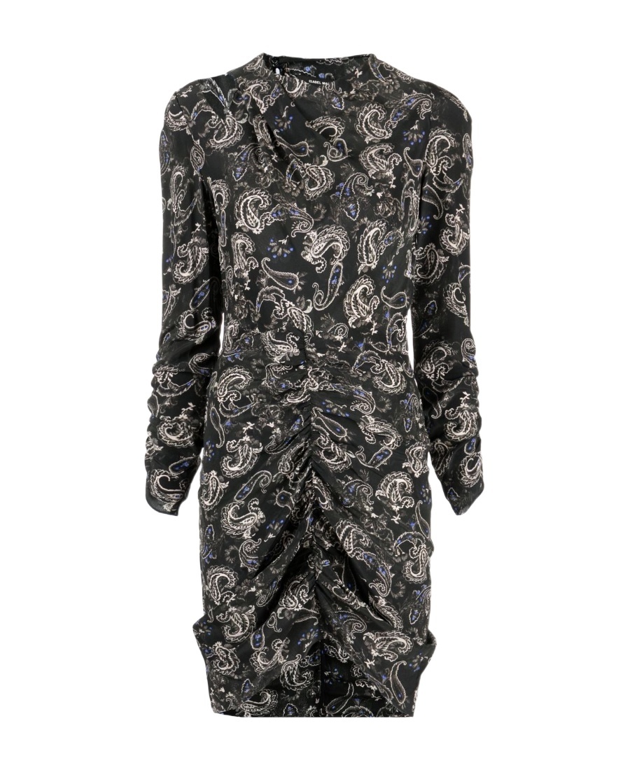 Isabel Marant Logo Printed Dress In Black