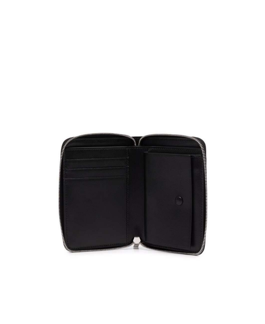 Jil Sander Zip-around Leather Wallet In Black