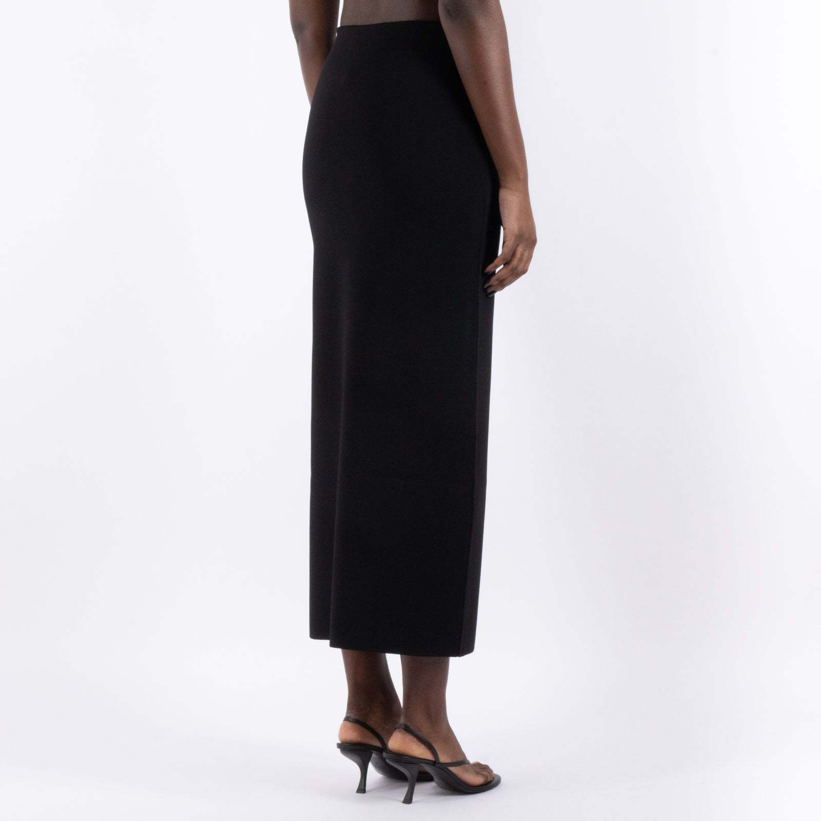 Max Mara High Waist Long Skirt In Black