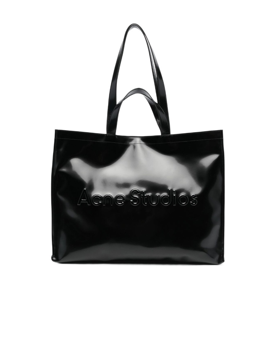 Acne Studios Black Logo Tote In Black