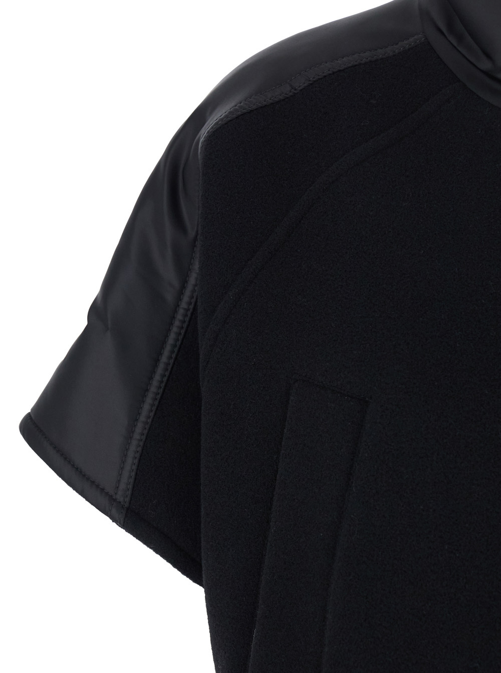 Pinko Short-sleeved Stand-up Collar Jacket In Black