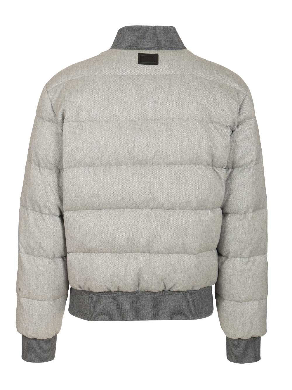 Dolce & Gabbana Reversible Flannel Outerwear Bomber Jackets Grey In Gray
