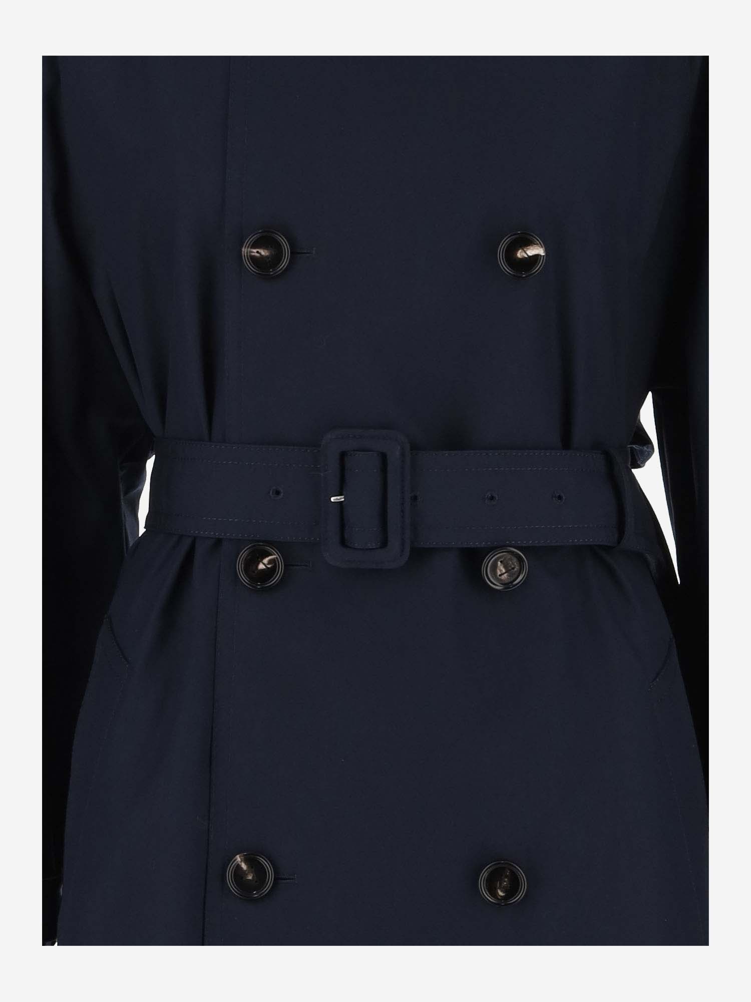 Bottega Veneta Double-breasted Trench Coat In Black