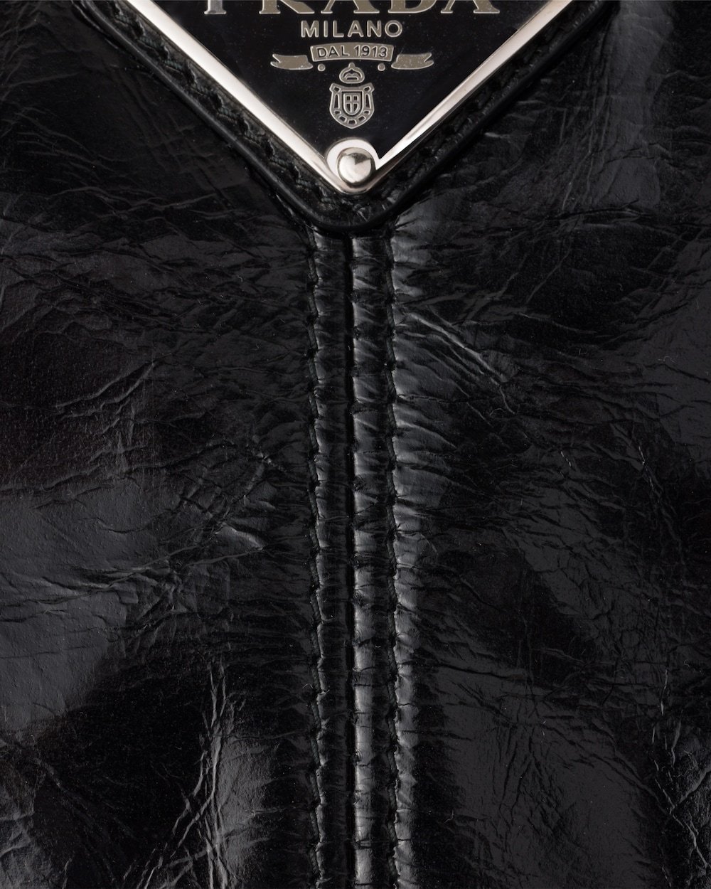 Prada Triangle-logo Wallet In Black
