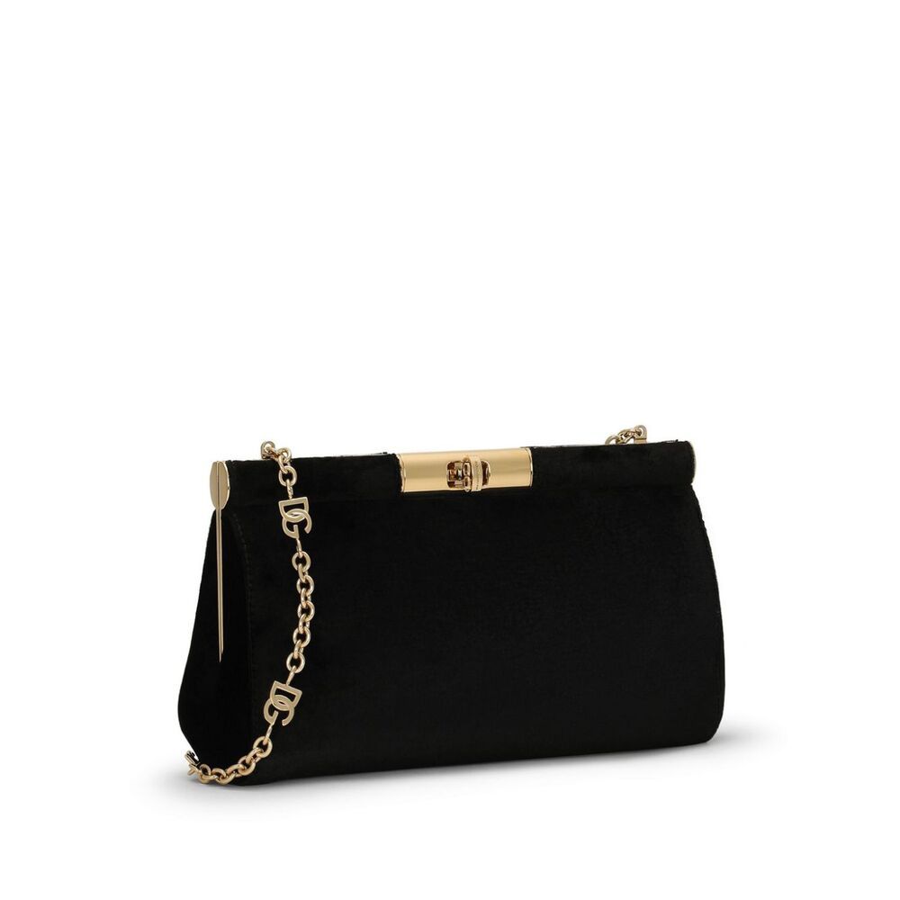 Dolce & Gabbana Zipper Shoulder Bag In Black