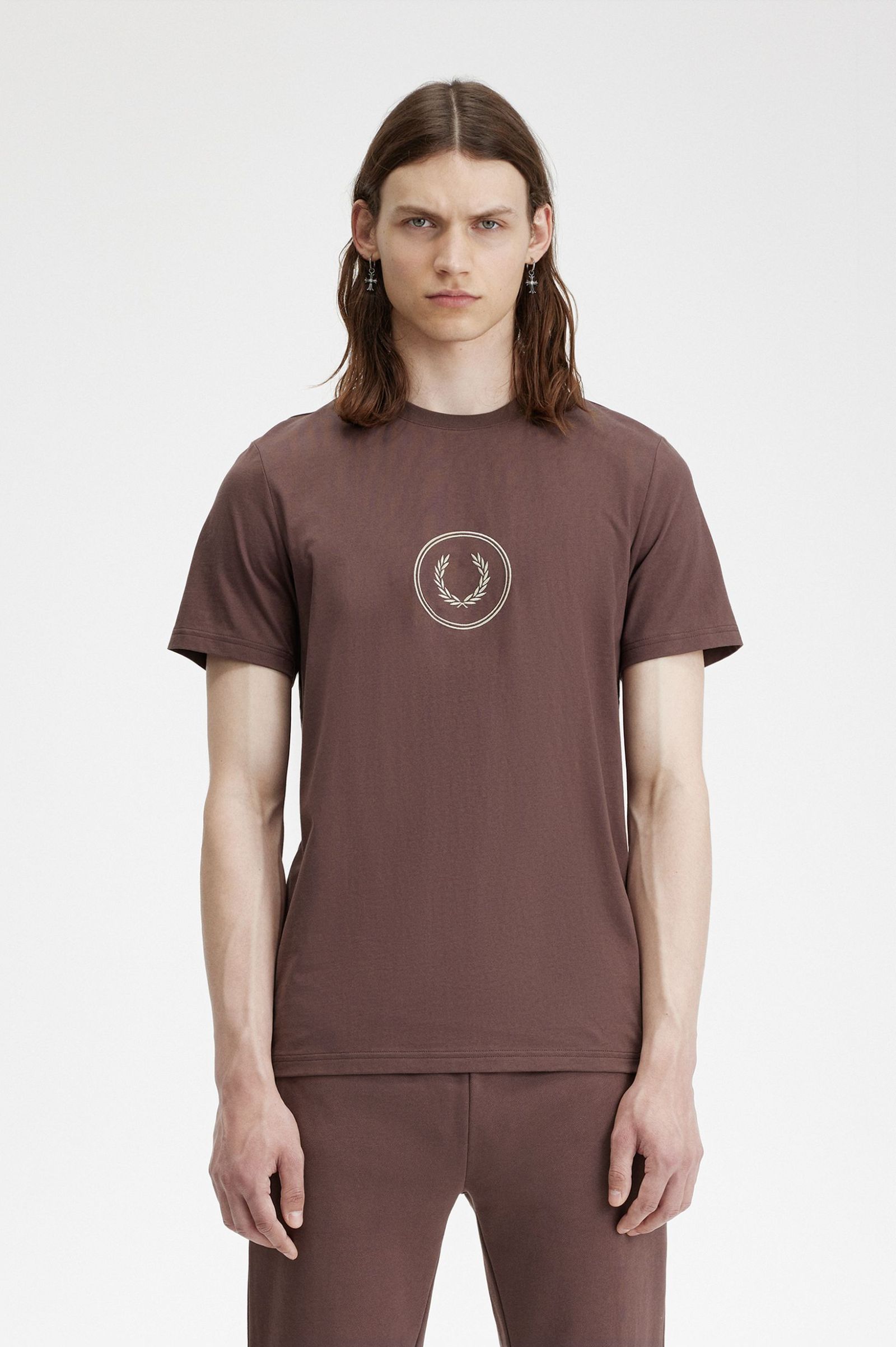 Fred Perry Logo T-shirt In Red