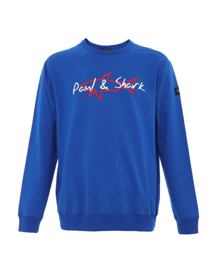 Shop Paul & Shark Logo Sweater In Blue
