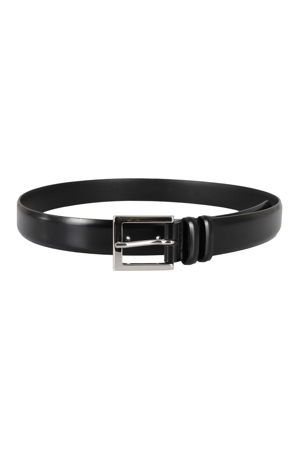 Orciani Smooth Leather Belt In Black
