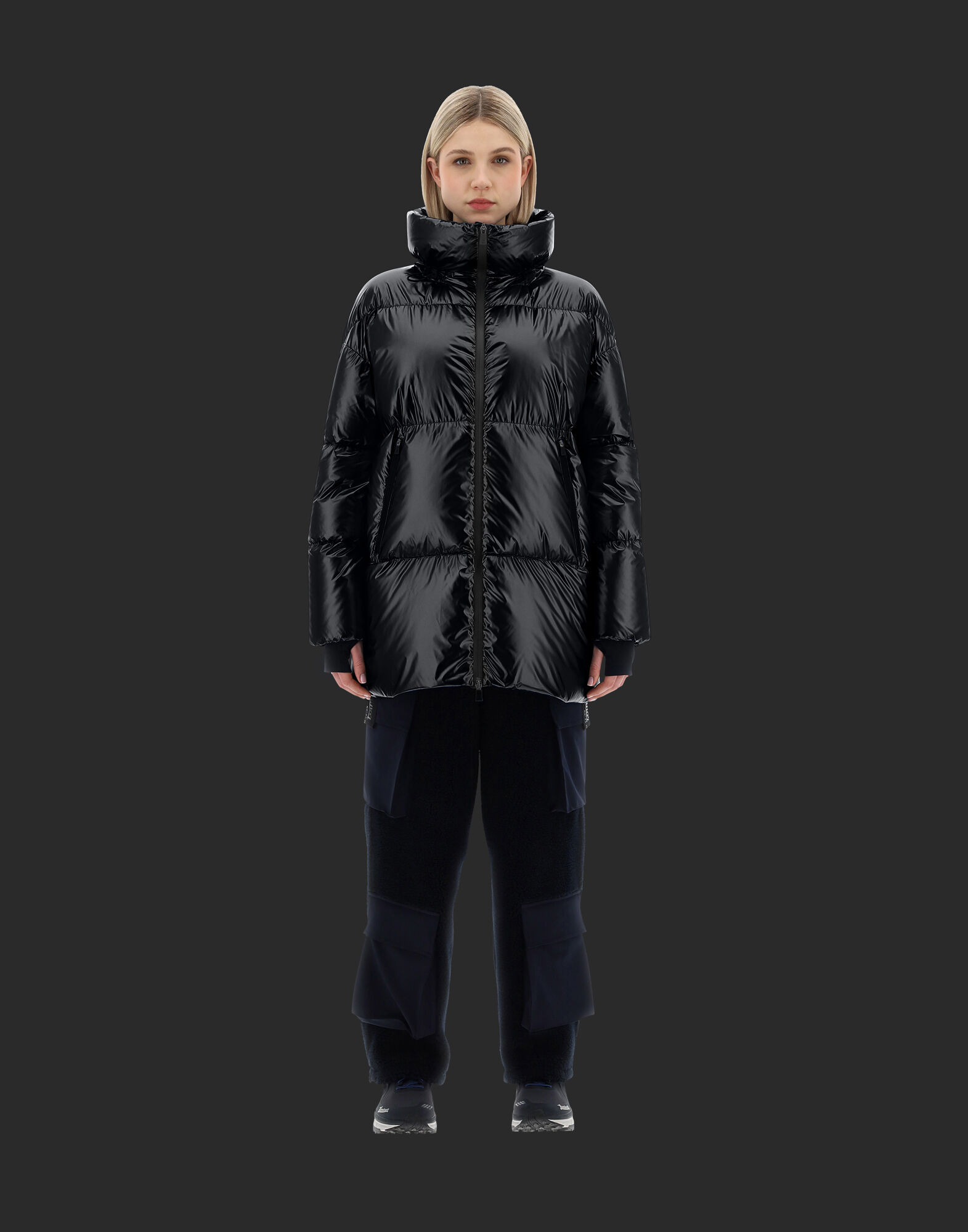 Herno High-neck Down Jacket In Black