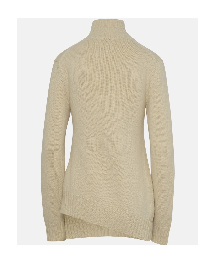 Jil Sander Ivory Yack Blend Turtleneck Sweater In Nude