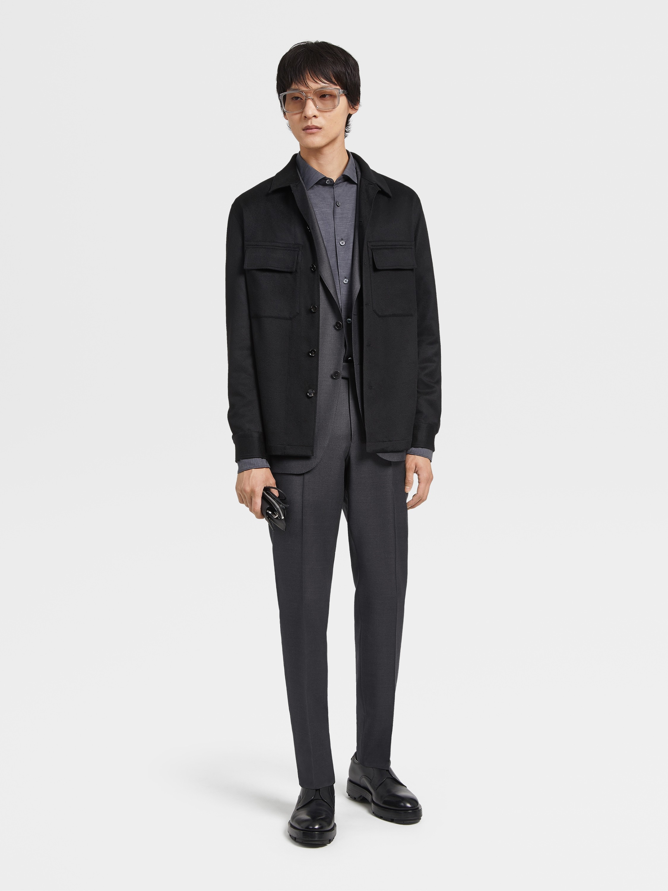 Zegna Slim-cut Single-breasted Suit In Black