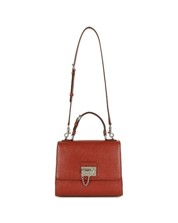 Dolce & Gabbana Logo Details Handbag In Brown