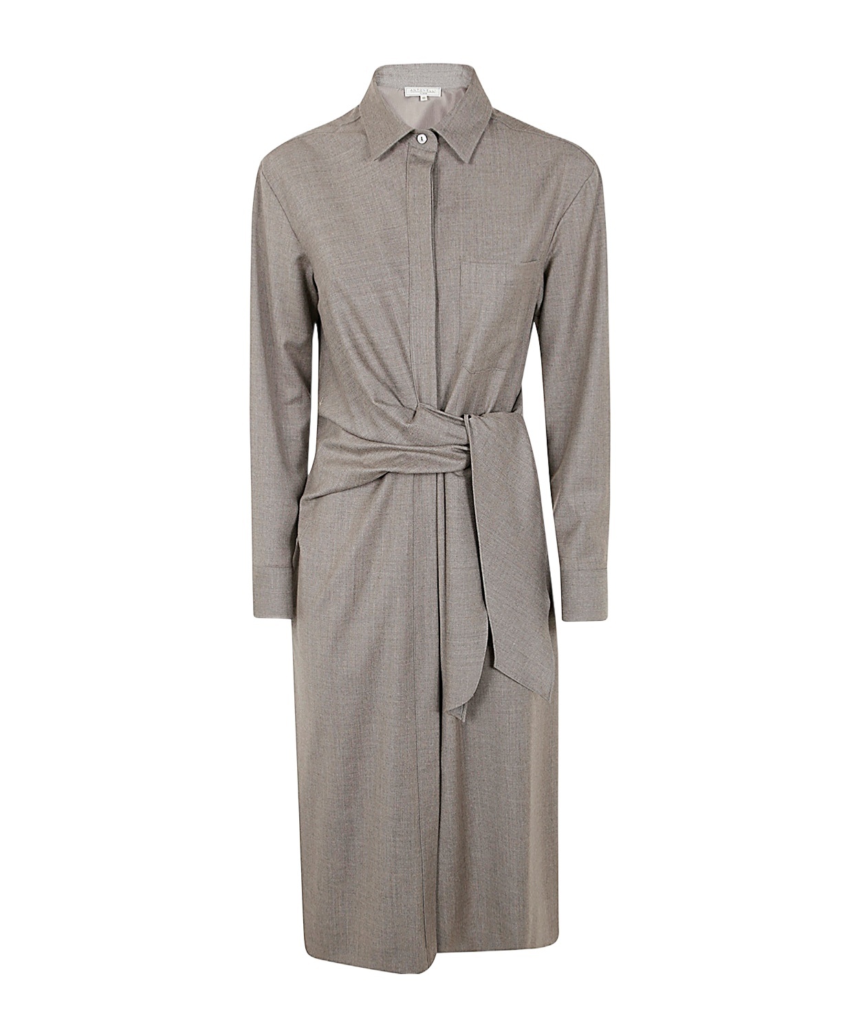 Antonelli Long-sleeved Dress In Gray