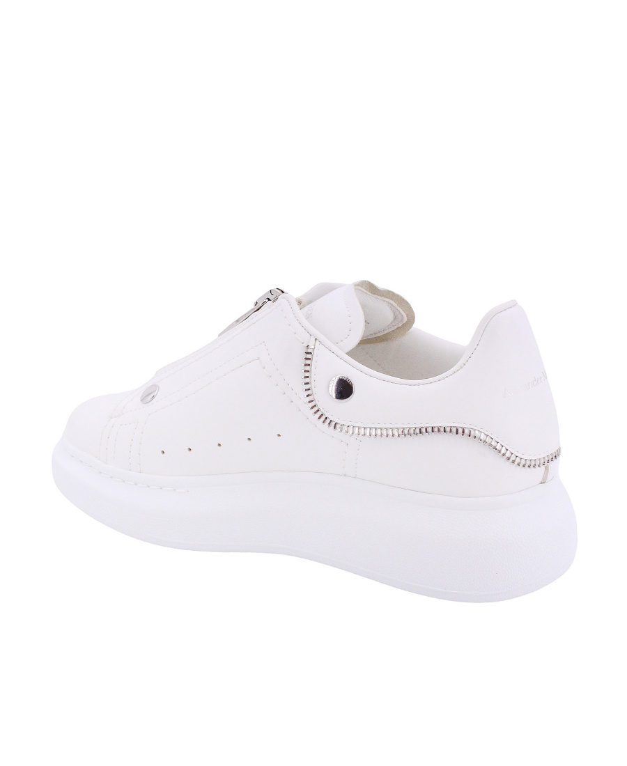Alexander Mcqueen Larry Oversize Zip-up Sneakers In White