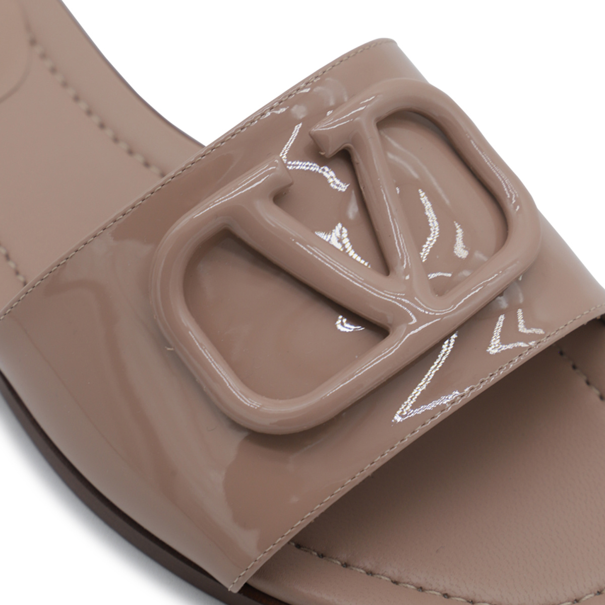 Valentino Open-toed Slippers In Brown