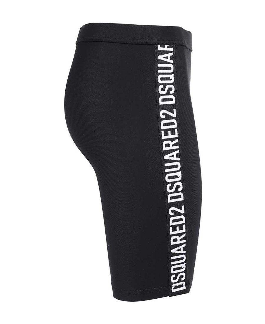 DSQUARED2 CONTRAST-LOGO PRINT SHORTS