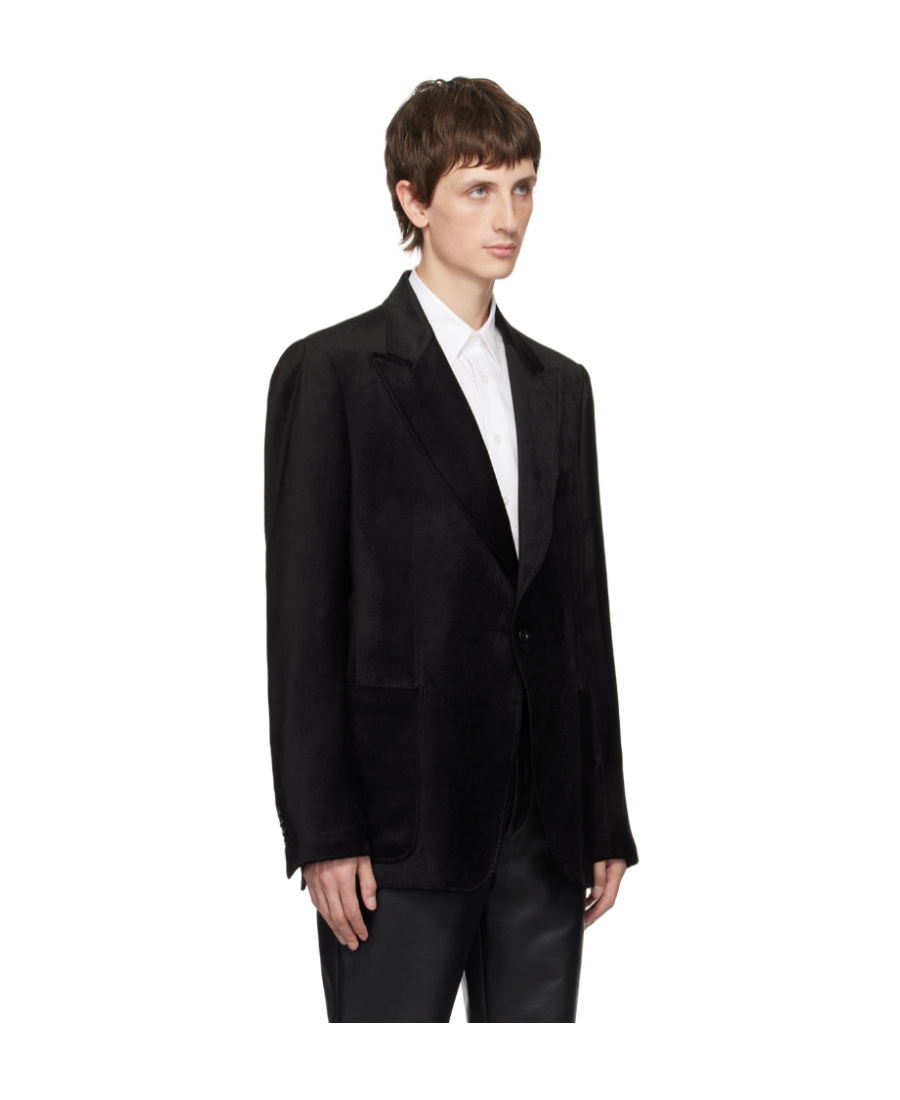 Lardini Single-breasted Long-sleeved Suit Jacket In Black