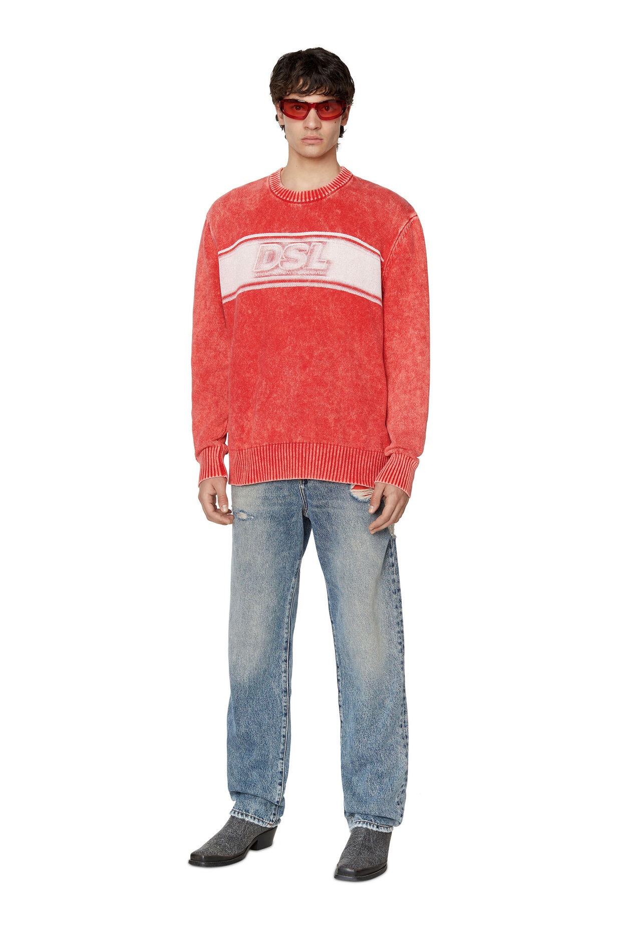Diesel Straight Jeans In Gray