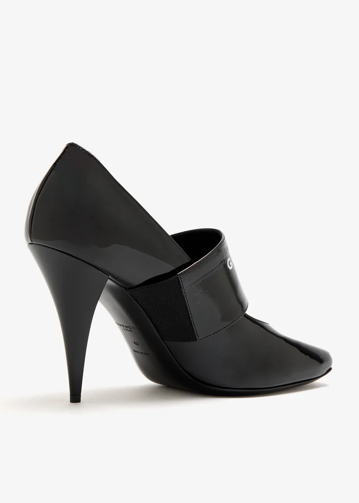 Givenchy Paris Logo Printed 1952 Square-toe Pumps In Black