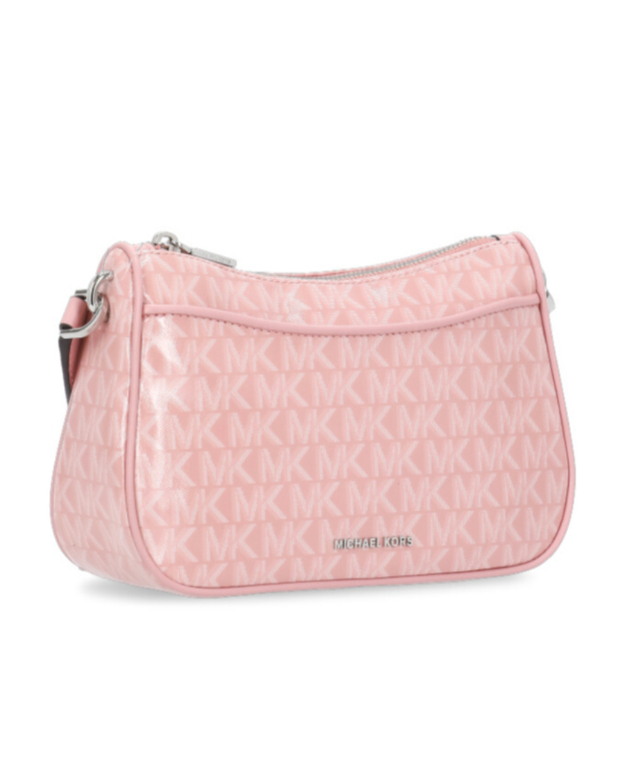 Michael Michael Kors Jet Set Monogram Crossbody Bag In Pink