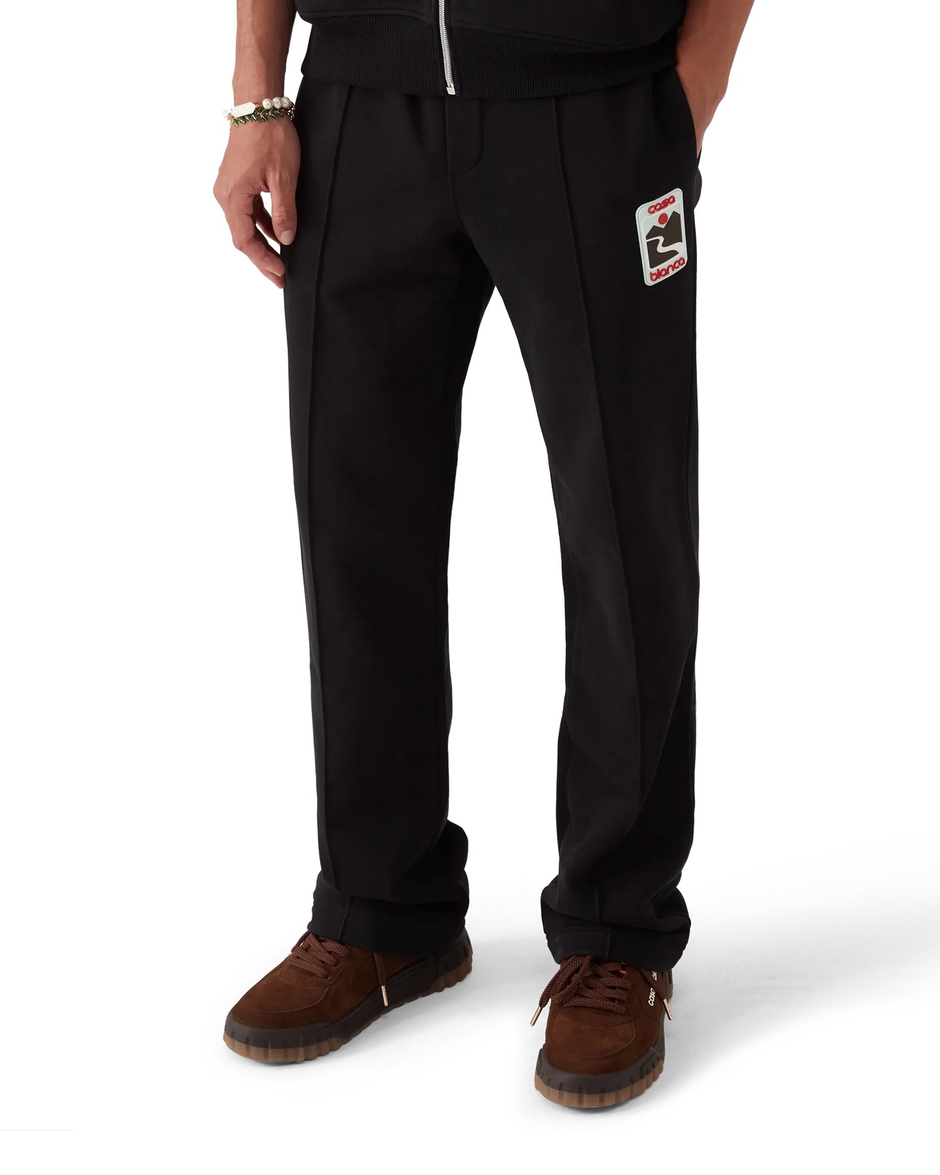 Casablanca Drawstring Waist Sweatpants In Black